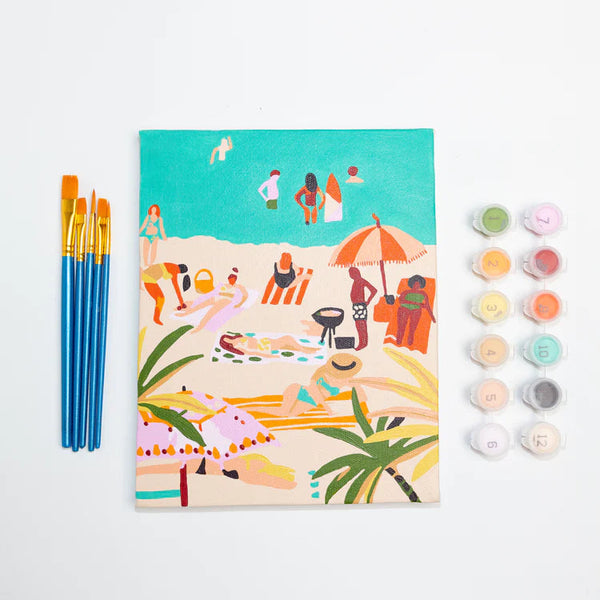 Beach Day by Hebe Studio Paint by Numbers Framed Mini-Paint Anywhere-lobo nosara