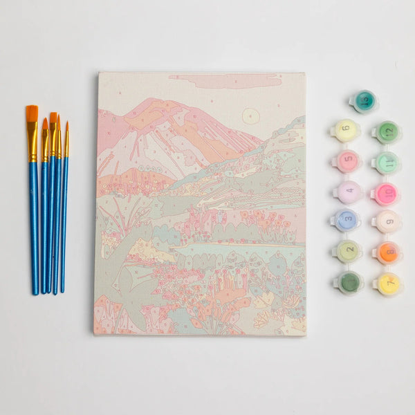 Rainbow Mountain by Hebe Studio Paint by Numbers Framed Mini-Paint Anywhere-lobo nosara