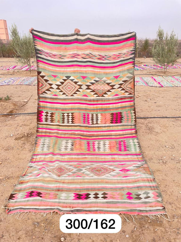 Vintage Moroccan Rug - Warm Geometry-Moroccan Rugs-lobo nosara